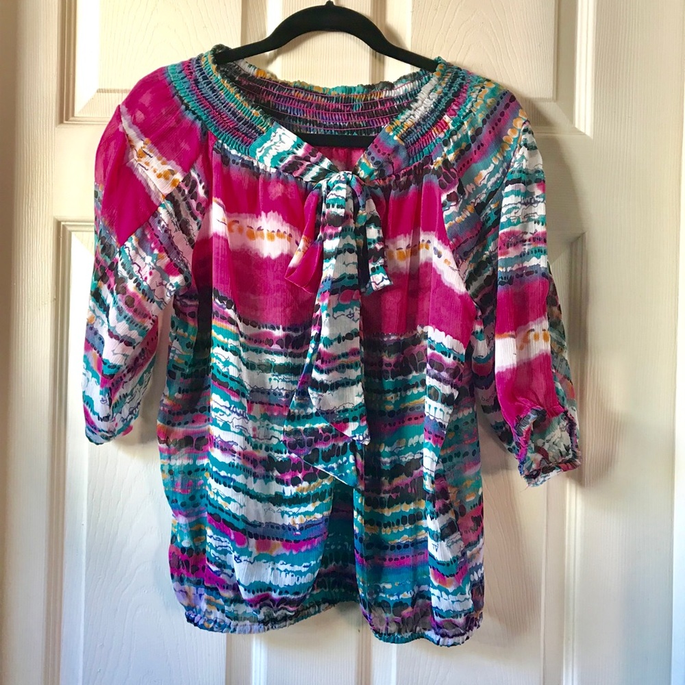Sheer flowy top
